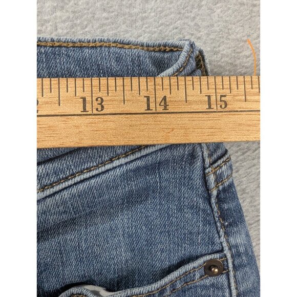 Banana Republuc Jeans Womens Size 8 Blue Classic Straight Faded Whiskers - Picture 6 of 11